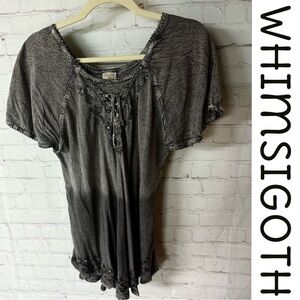 Advance Apparels Free Size Whimsical Whimsigoth Boho Flow Top